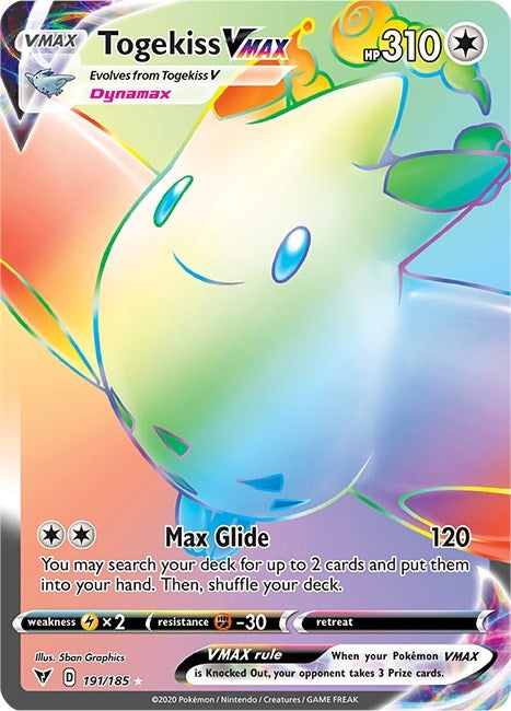 Image for Togekiss VMAX (Secret) (191/185) [SWSH04: Vivid Voltage]
