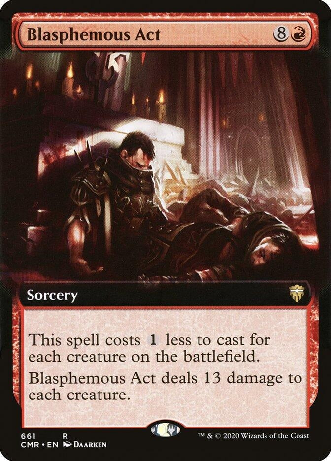 Image for Blasphemous Act (Extended Art) (661) [Commander Legends]