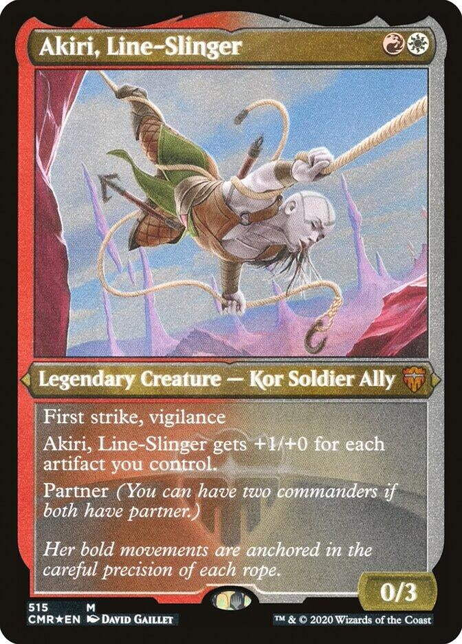 Image for Akiri, Line-Slinger (Foil Etched) (515) [Commander Legends]