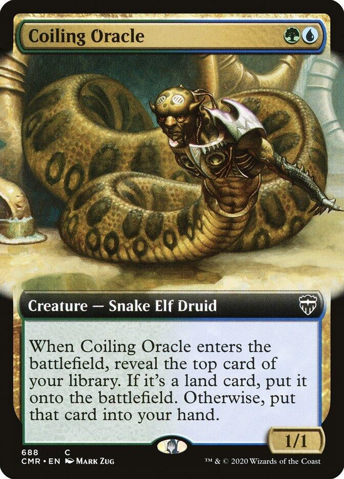 Image for Coiling Oracle (Extended Art) (688) [Commander Legends]