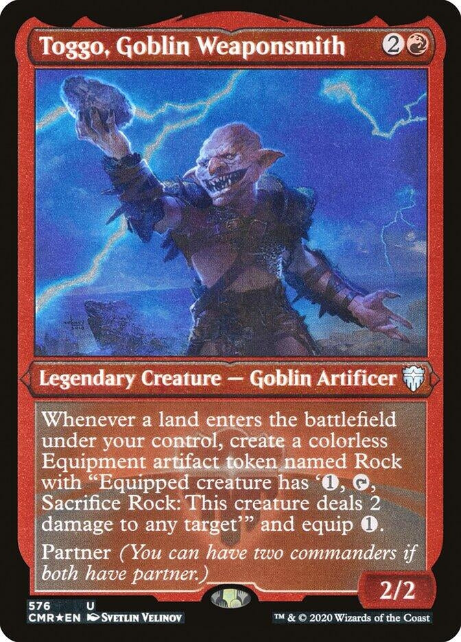 Image for Toggo, Goblin Weaponsmith (Foil Etched) (576) [Commander Legends]
