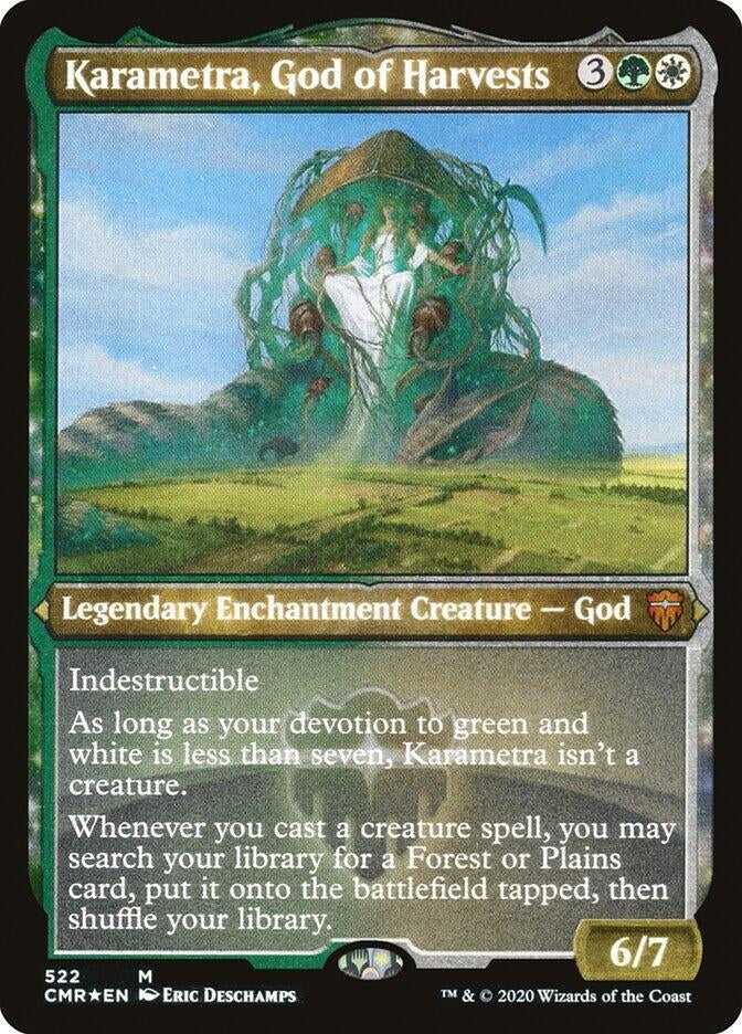 Image for Karametra, God of Harvests (Foil Etched) (522) [Commander Legends]