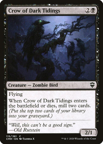 Image for Crow of Dark Tidings (115) [Commander Legends]
