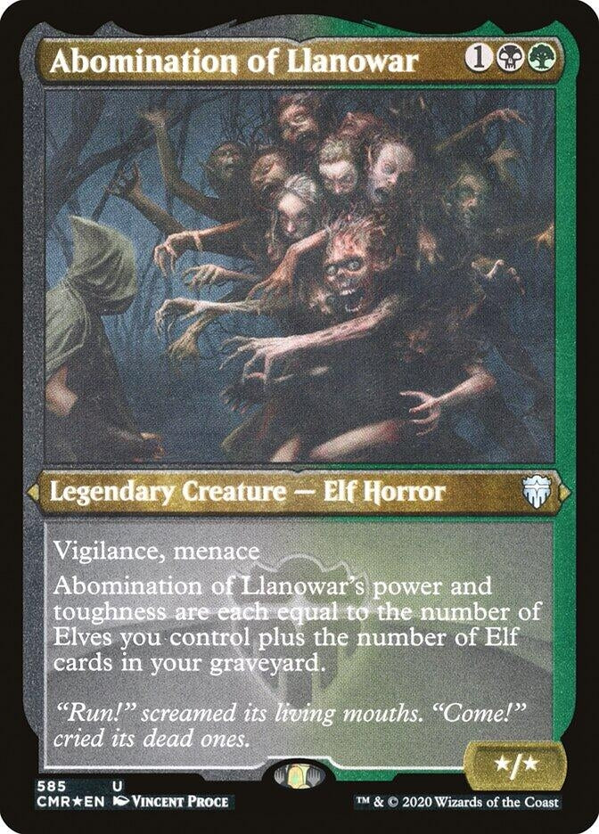 Image for Abomination of Llanowar (Foil Etched) (585) [Commander Legends]