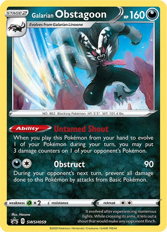 Image for Galarian Obstagoon - SWSH059 (SWSH059) [SWSH: Sword & Shield Promo Cards]