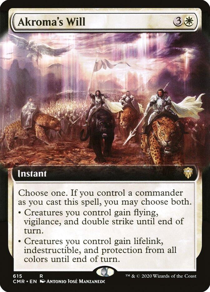 Image for Akroma's Will (Extended Art) (615) [Commander Legends]