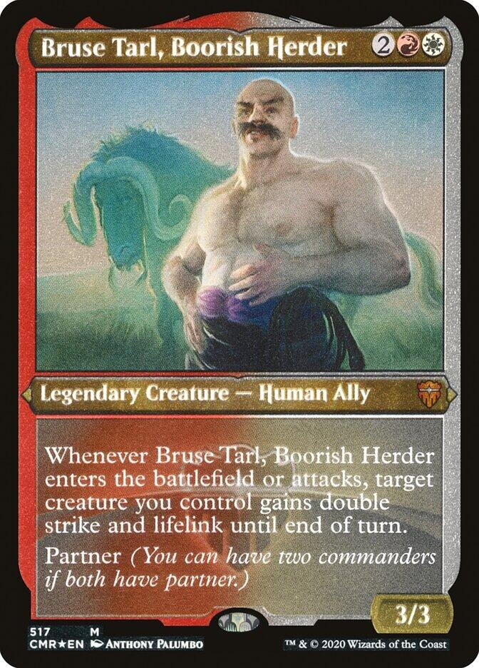 Image for Bruse Tarl, Boorish Herder (Foil Etched) (517) [Commander Legends]