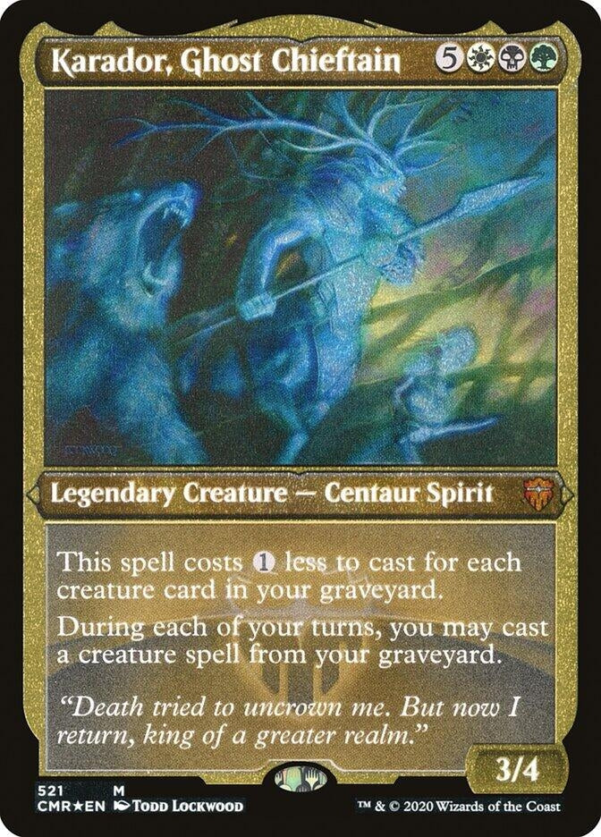 Image for Karador, Ghost Chieftain (Foil Etched) (521) [Commander Legends]
