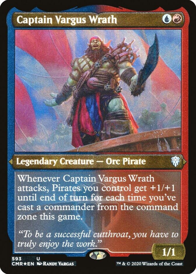 Image for Captain Vargus Wrath (Foil Etched) (593) [Commander Legends]