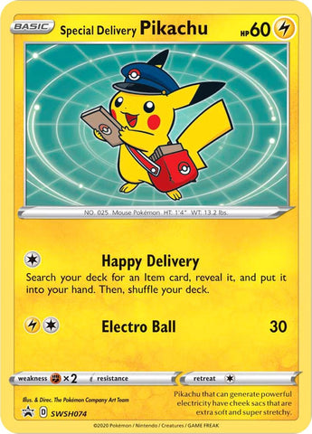 Image for Special Delivery Pikachu - SWSH074 (SWSH074) [SWSH: Sword & Shield Promo Cards]