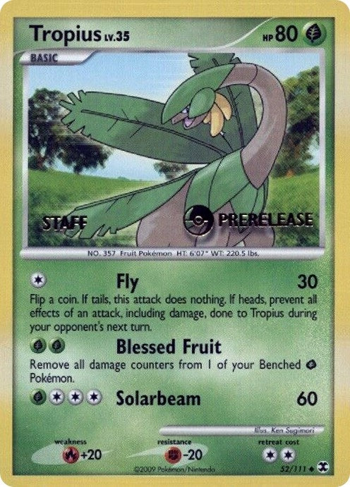 Image for Tropius - 52/111 (Prerelease) [Staff] (52/111) - Pokemon