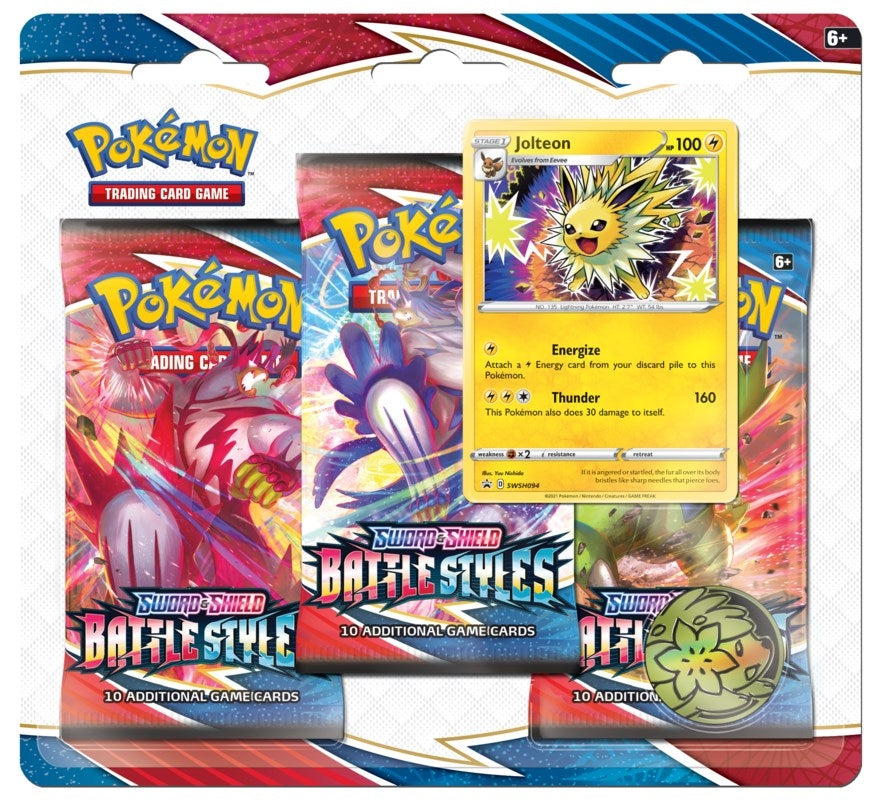 Battle Styles 3 Pack Blister [Jolteon] [SWSH05: Battle Styles]