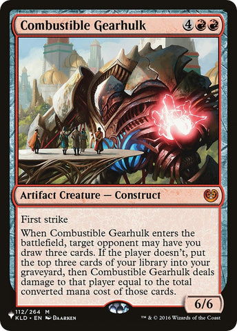 Image for Combustible Gearhulk (112) [The List Reprints]