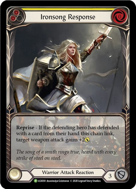 Image for Ironsong Response (Yellow) - LGS030 (LGS030) (Flesh and Blood: Promo Cards) - Flesh and Blood TCG