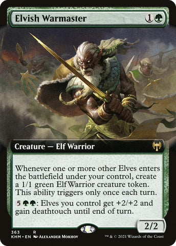 Image for Elvish Warmaster (Extended Art) (363) [Kaldheim]