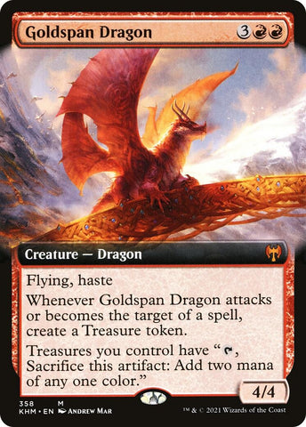 Image for Goldspan Dragon (Extended Art) (358) [Kaldheim]