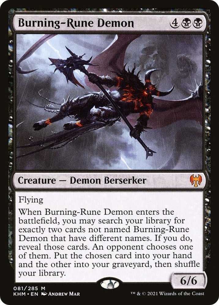 Image for Burning-Rune Demon (81) [Kaldheim]