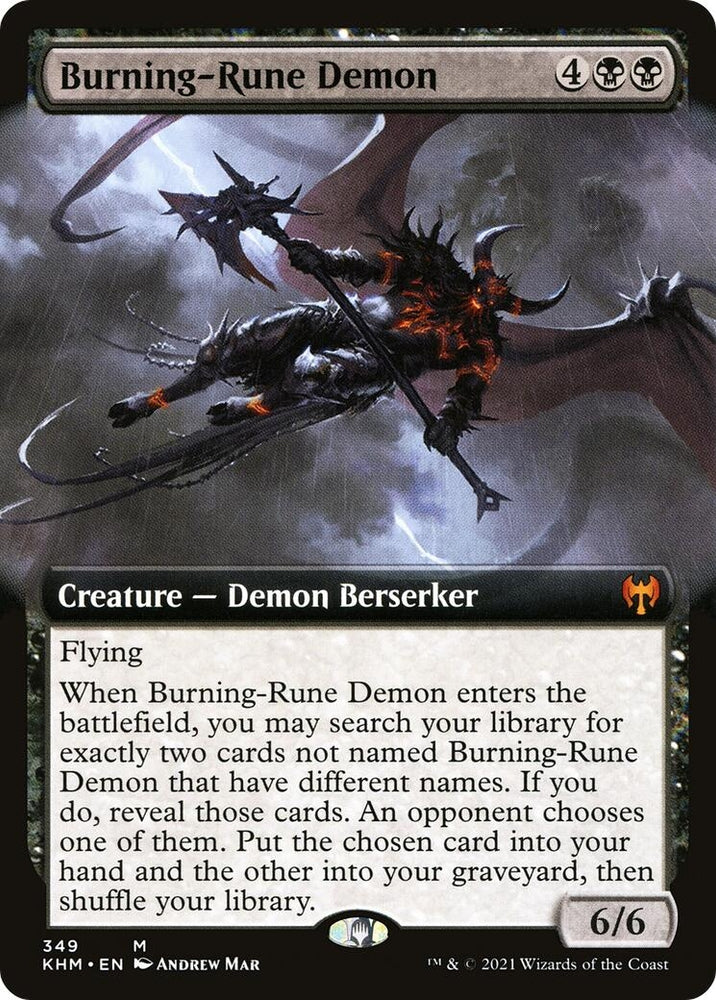 Image for Burning-Rune Demon (Extended Art) (349) [Kaldheim]
