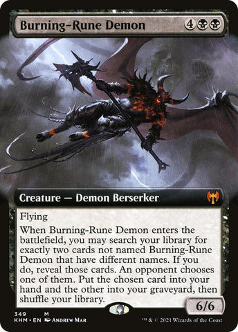Image for Burning-Rune Demon (Extended Art) (349) [Kaldheim]