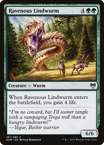 Image for Ravenous Lindwurm (187) [Kaldheim]