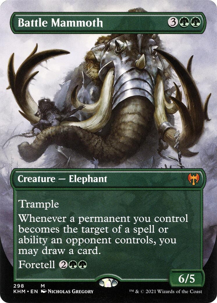 Image for Battle Mammoth (Borderless) (298) [Kaldheim]