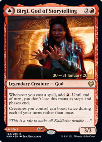 Image for Birgi, God of Storytelling (123) [Prerelease Cards]
