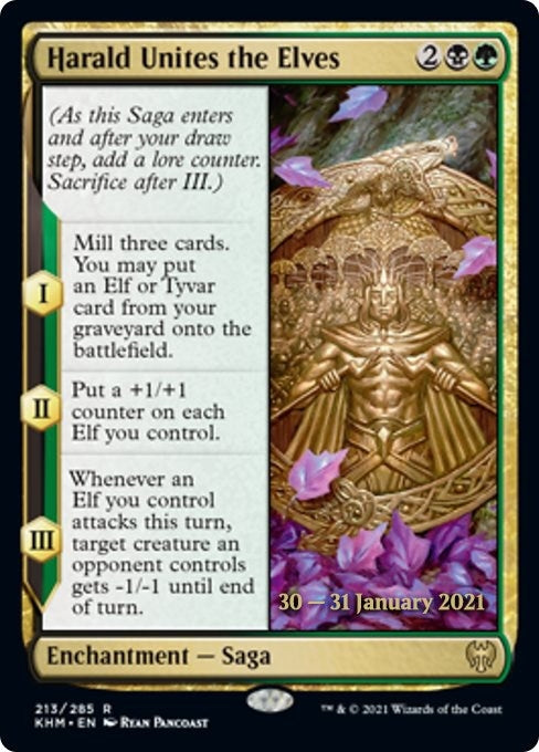 Image for Harald Unites the Elves (213) [Prerelease Cards]