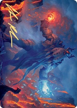 Image for Aegar, the Freezing Flame Art Card (Gold-Stamped Signature) (55) [Art Series: Kaldheim]