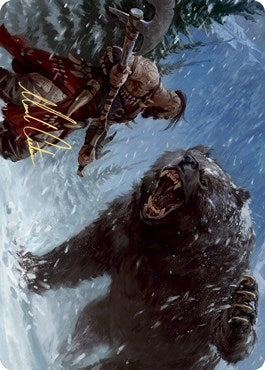 Image for Blizzard Brawl Art Card (Gold-Stamped Signature) (41) [Art Series: Kaldheim]