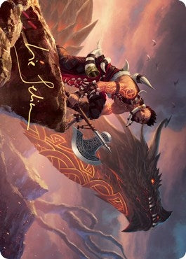 Image for Dragonkin Berserker Art Card (Gold-Stamped Signature) (32) [Art Series: Kaldheim]