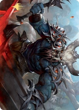 Image for Frenzied Raider Art Card (Gold-Stamped Signature) (34) [Art Series: Kaldheim]