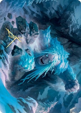 Image for Icehide Troll Art Card (Gold-Stamped Signature) (46) [Art Series: Kaldheim]