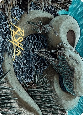 Image for Koma, Cosmos Serpent Art Card (80/81) (Gold-Stamped Signature) (80) [Art Series: Kaldheim]
