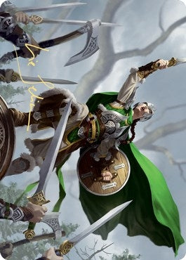 Image for Maja, Bretagard Protector Art Card (Gold-Stamped Signature) (61) [Art Series: Kaldheim]