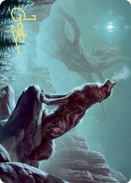 Image for Sarulf's Packmate Art Card (Gold-Stamped Signature) (51) [Art Series: Kaldheim]