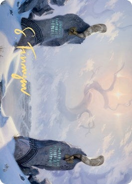 Image for Snow-Covered Plains (74/81) Art Card (Gold-Stamped Signature) (74) [Art Series: Kaldheim]