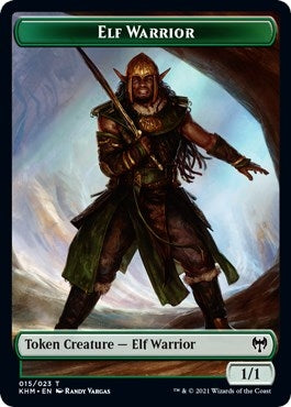 Image for Elf Warrior // Icy Manalith Double-sided Token [Kaldheim]
