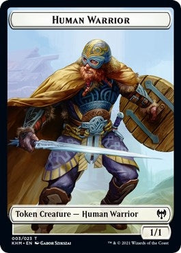 Image for Human Warrior // Angel Warrior Double-sided Token [Kaldheim]