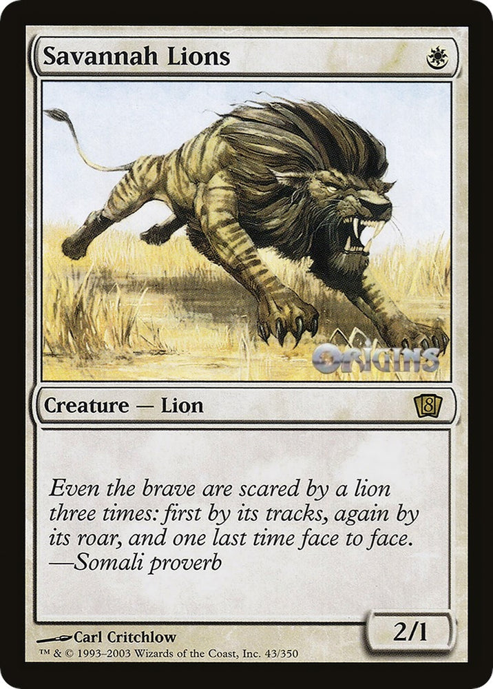 Image for Savannah Lions (Origins 2003) (43) [Oversize Cards]