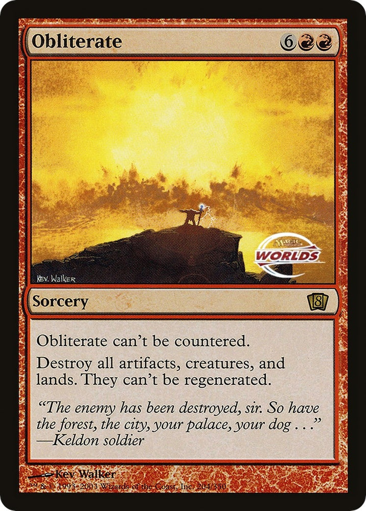 Image for Obliterate (World Championship 2003) (204) [Oversize Cards]