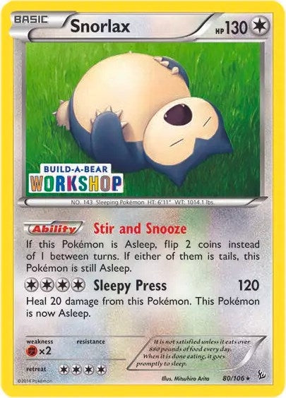 Snorlax - 80/106 (Build-a-Bear Workshop Exclusive) (080/106) (Miscellaneous Cards & Products)
