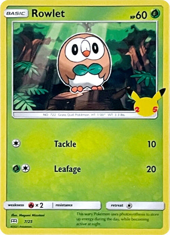 Image for Rowlet (007/025) - Pokemon