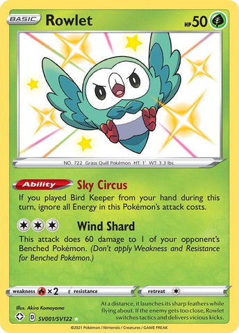 Image for Rowlet (SV001/SV122) [Shining Fates: Shiny Vault]