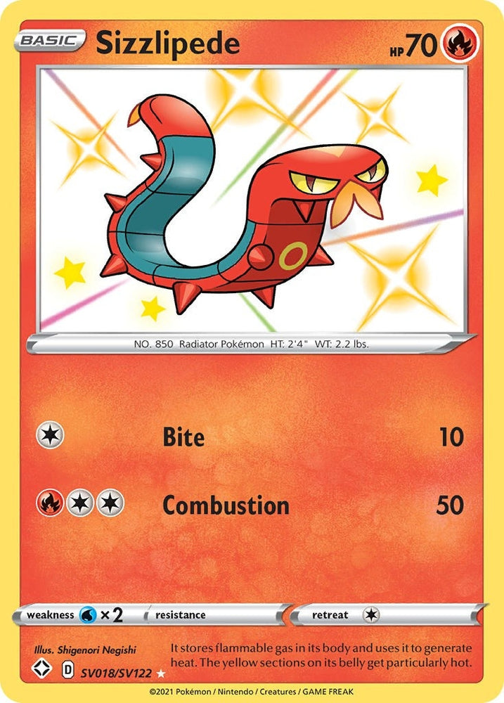 Image for Sizzlipede (SV018/SV122) [Shining Fates: Shiny Vault]