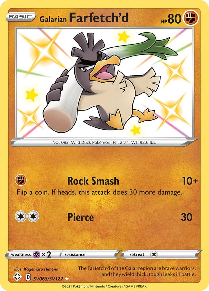 Image for Galarian Farfetch'd (SV063/SV122) [Shining Fates: Shiny Vault]