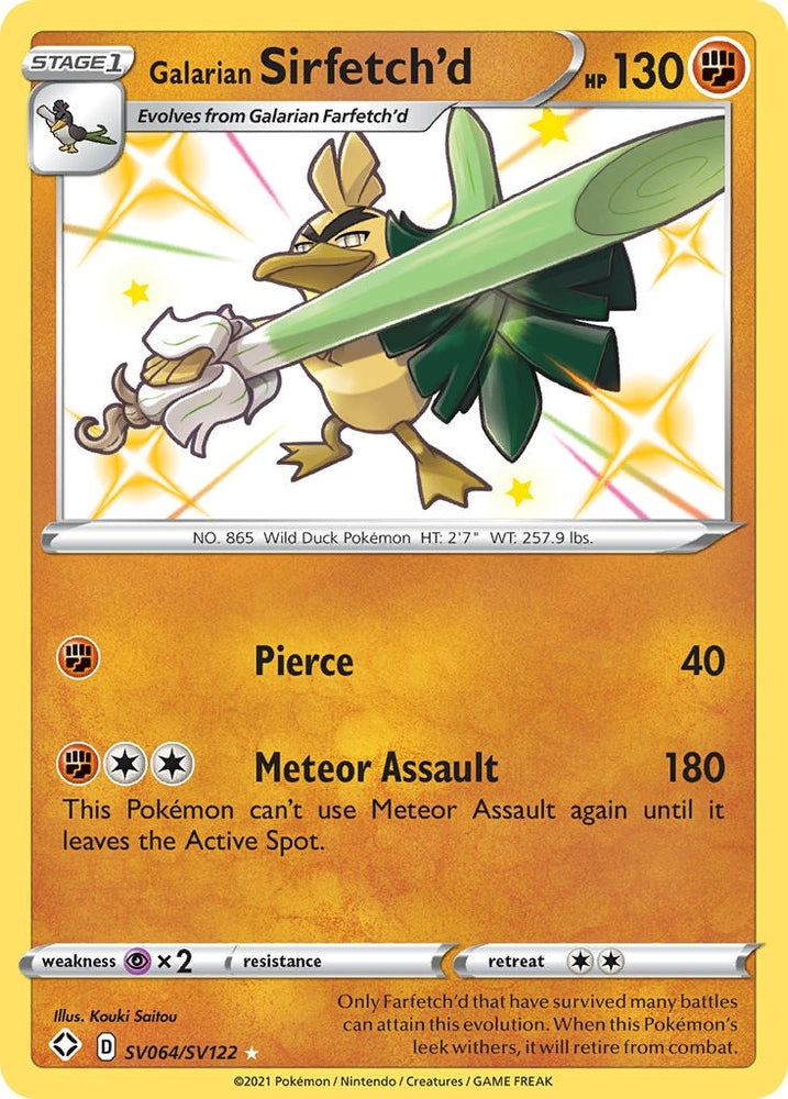 Image for Galarian Sirfetch'd (SV064/SV122) [Shining Fates: Shiny Vault]
