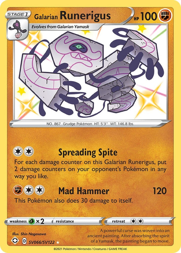 Image for Galarian Runerigus (SV066/SV122) [Shining Fates: Shiny Vault]