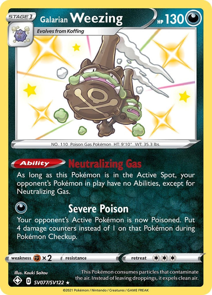 Image for Galarian Weezing (SV077/SV122) [Shining Fates: Shiny Vault]