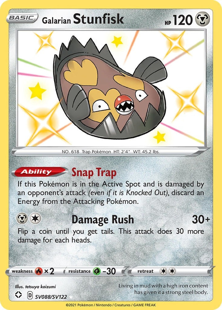 Image for Galarian Stunfisk (SV088/SV122) [Shining Fates: Shiny Vault]