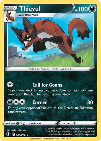 Image for Thievul (048/072) - Pokemon